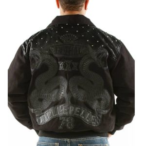 Pelle Pelle Men Lethal 1978 Black Cabernet Plush Wool Jacket