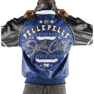 Pelle Pelle Men MB 1978 Original Soda Club Blue Leather Jacket