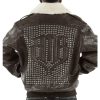 Pelle Pelle Men MB Bomber Leather Jacket in Slate Cirillo