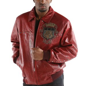 Pelle Pelle Men MB Emblem Maroon Jacket