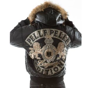 Pelle Pelle Men MB Legacy Edition Black Fur Hood Leather Jacket