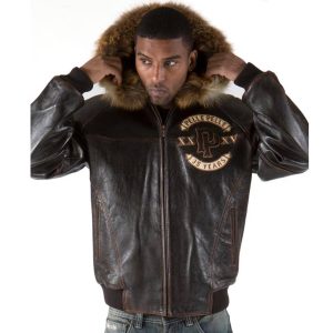 Pelle Pelle Men MB Panther Fur Hood Dark Brown Jacket