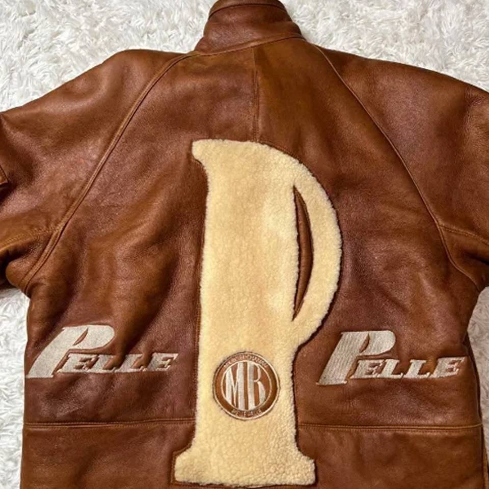 Pelle Pelle Men Marc Buchanan Brown Genuine Lamb Leather Jacket