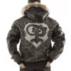 Pelle Pelle Men PP Crest Black Fur Hooded Leather Jacket