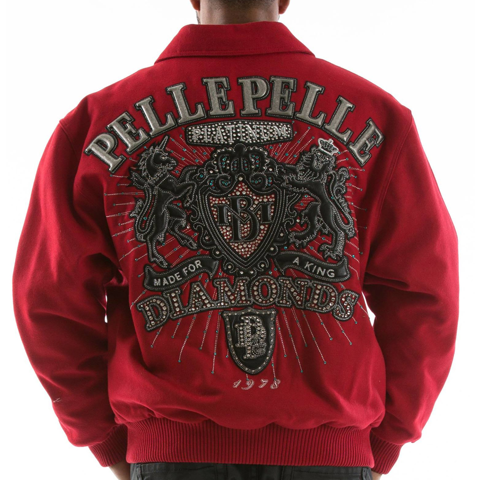 Pelle Pelle Men Platinum & Diamonds MB 1978 Red Wool Jacket