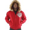 Pelle Pelle Men Prestige Red Fur Hood Jacket