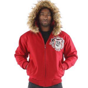 Pelle Pelle Men Prestige Red Fur Hood Jacket