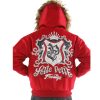 Pelle Pelle Men Prestige Red Fur Hood Wool Jacket