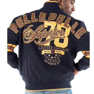 Pelle Pelle Men Superior MB 1978 Legendary Navy Blue Wool Jacket