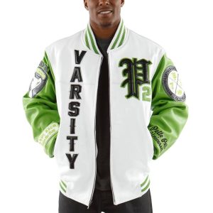 Pelle Pelle Men Varsity Patches White Jacket