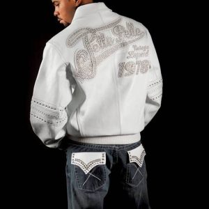 Pelle Pelle Men Vintage Legend Varsity White Jacket