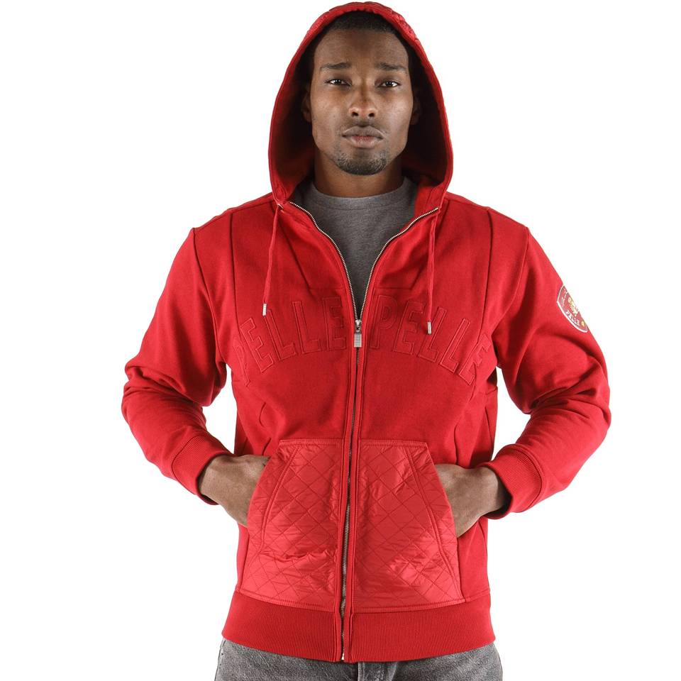 Pelle Pelle Men Warm Up Red Hoodie