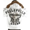 Pelle Pelle Men World Famous 1978 White Fur Hood Leather Jacket