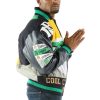 Pelle Pelle Men's MB Slam Dunk Green & Black Nylon Jacket