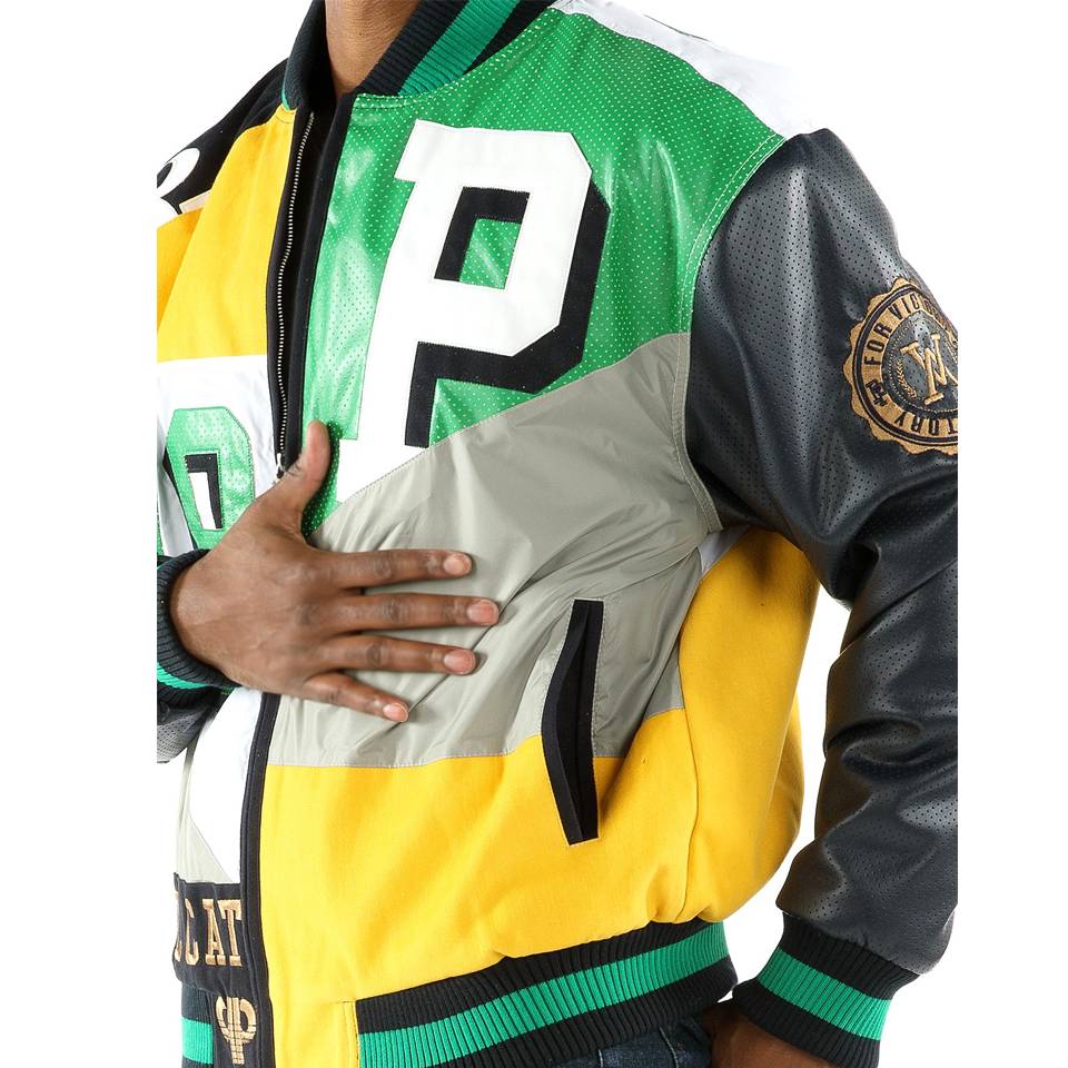 Pelle Pelle Men's MB Slam Dunk Green Nylon Jacket