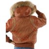 Pelle Pelle Monarch Ladies Brown Fur Hood Leather Jacket