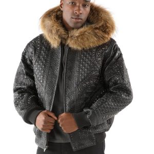 Pelle Pelle Monarch Men Black Fur Hood Jacket