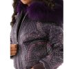 Pelle Pelle Monarch Women Purple Fur Hood Jacket