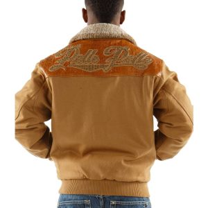 Pelle Pelle Mustard Fur Collar Gator Wool Jacket