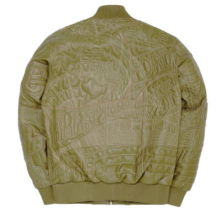 Pelle Pelle NYC Boro Quilted Olive Green Men Leather Jacket