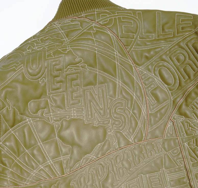 Pelle Pelle NYC Boro Quilted Olive Leather Jacket
