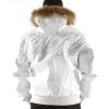Pelle Pelle Neoprene Logo White Fur Hood Jacket