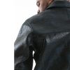 Pelle Pelle Neoprene Navy Blue Croc Genuine Leather Jacket