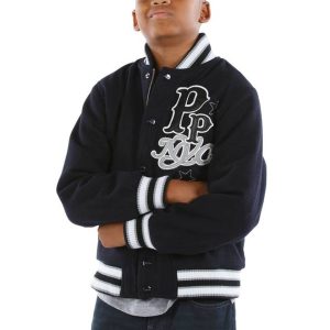 Pelle Pelle New York City MB World Famous 1664 Kids Navy Blue Jacket