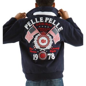 Pelle Pelle Original American Navy Blue Kids Wool Jacket