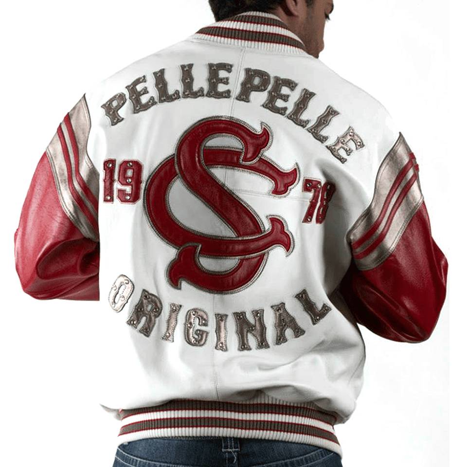 Pelle Pelle Original Soda Club 1978 White Leather Jacket