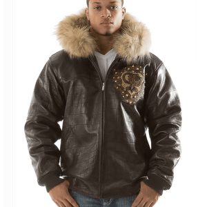 Pelle Pelle PP Crest Dark Brown Fur Hood Jacket