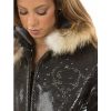 Pelle Pelle PP Crest Python Black Fur Hood Genuine Leather Jacket