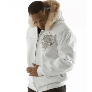 Pelle Pelle PP Crest White Fur Hood Jacket