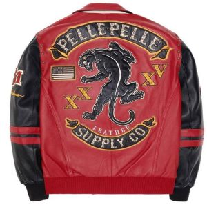 Pelle Pelle Panther Supply co Red Full Grain Leather Jacket