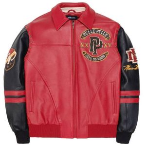 Pelle Pelle Panther Supply co Red Top Grain Leather Jacket