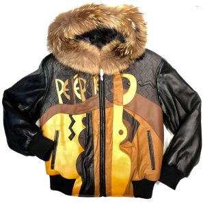 Pelle Pelle Picasso Women Black Fur Hood Genuibe Leather Jacket