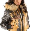 Pelle Pelle Picasso Women Black Fur Hood Jacket