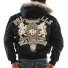 Pelle Pelle Platinum & Diamonds MB 1978 Black Fur Hood Wool Jacket
