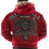 Pelle Pelle Platinum & Diamonds MB 1978 Red Fur Hood Wool Jacket
