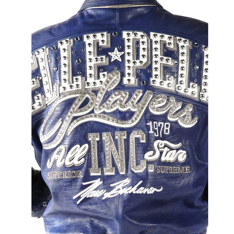 Pelle Pelle Players All in Stars MB 1978 Blue Leather Jacket