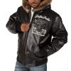 Pelle Pelle Power and Speed 1978 Fur Hood Black Jacket