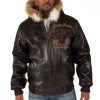 Pelle Pelle Power and Speed 1978 Fur Hood Brown Jacket
