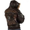 Pelle Pelle Power and Speed 1978 Fur Hood Brown Leather Jacket