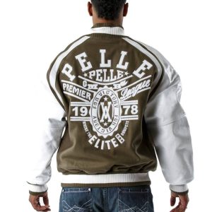 Pelle Pelle Premier League MB 1978 Olive Green Wool Jacket