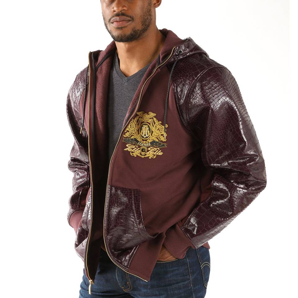 Pelle Pelle Prestige 1978 Maroon Wool Hoodie