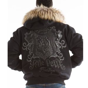 Pelle Pelle Prestige Black Fur Hood Wool Jacket