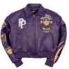 Pelle Pelle Purple American Bruiser Women Crop Jacket