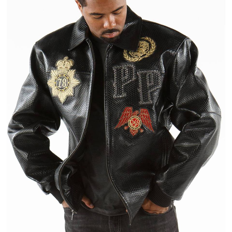 Pelle Pelle Python Decorated Black Jacket