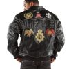 Pelle Pelle Python Decorated Black Leather Jacket