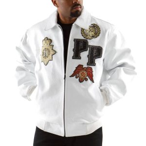 Pelle Pelle Python Decorated White Jacket